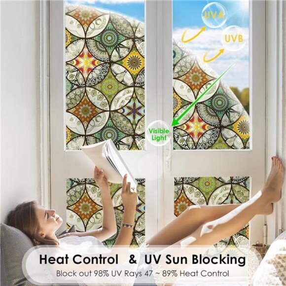 Static Cling Decorative Window Film with Installation Tools Non Adhesive - Picture 4 of 16